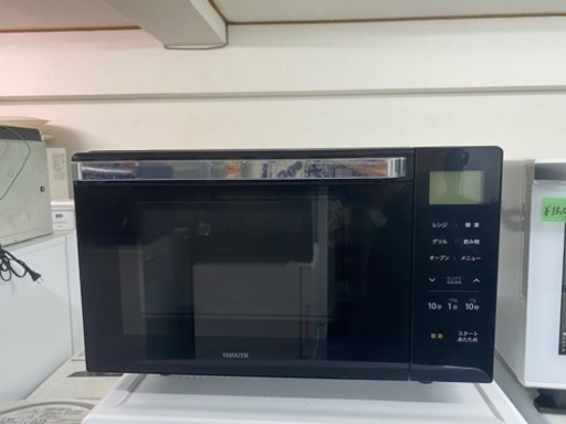 配送可能　保証付き 2022年製ヤマゼン YAMAZEN YRJ-F182TV-B [オーブンレンジ 縦開き 18L ブラック系]