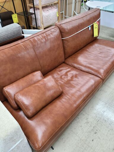 J4681　二人掛けソファ　ブラウン　クリーニング済　【リユースのサカイ柏店】