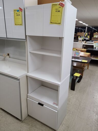 J4695　NITORI　ニトリ　レンジボード　エトナ60RB-WH　ホワイト　クリーニング済　【リユースのサカイ柏店】　参考価格39,990円