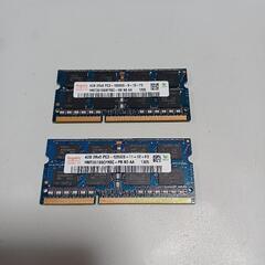 ノート用 DDR3 ４GB ２個セット
