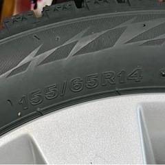 VRX2【2021年製】155/65R14スタッドレスタイヤ8〜9部山&スズキ純正アルミホイール 