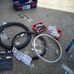 自転車パンク修理します!