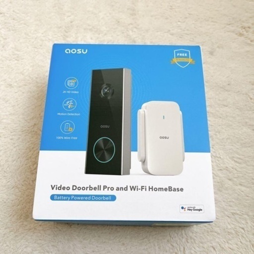 新品✨【AOSU】　ワイヤレスカメラ付きインターホン　暗視機能