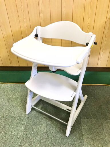 ★大和屋　すくすくチェアプラス テーブル\u0026ガード付 ホワイト