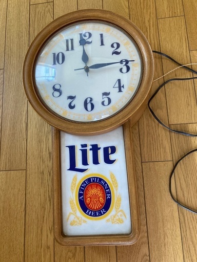 USA製　クロックライト　ビール会社Lite