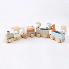 《美品》木製の子供用おもちゃ列車