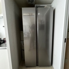 大型冷蔵庫(マット付き)AQUA AQR-SBS45J(S) 