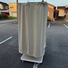 【移動式】 フィッティングルーム 簡易更衣室 試着室 キャスター付 折り畳み可能 N0030