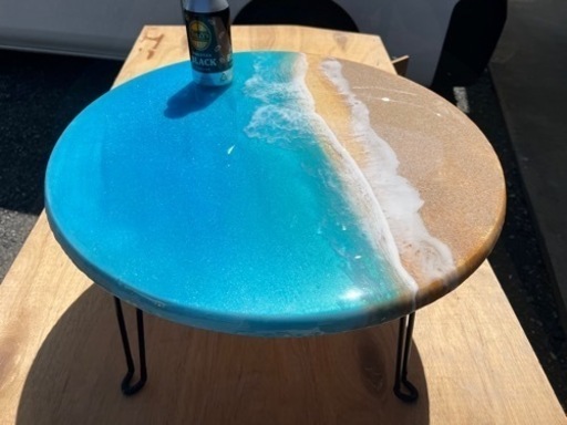 オーシャンレジン レジンテーブル リビングテーブル #2 リバーテーブル