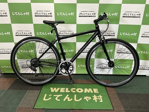 No.105【成約済/オートライト装備のクロスバイク‼︎/700-35c/6段変速/ブラック】