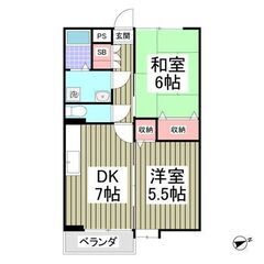 🌺🌺(2DK)✨初期費用8万円キャンペーン中✨家賃1ヶ月無料✨敷金礼金0円😁👌審査通過率◎ご相談ください🌺🌺両毛線「小俣」駅 徒歩43分 - 桐生市