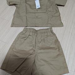 【未使用】GU 子供服 BOYS 110サイズ シャツ ハーフパンツ