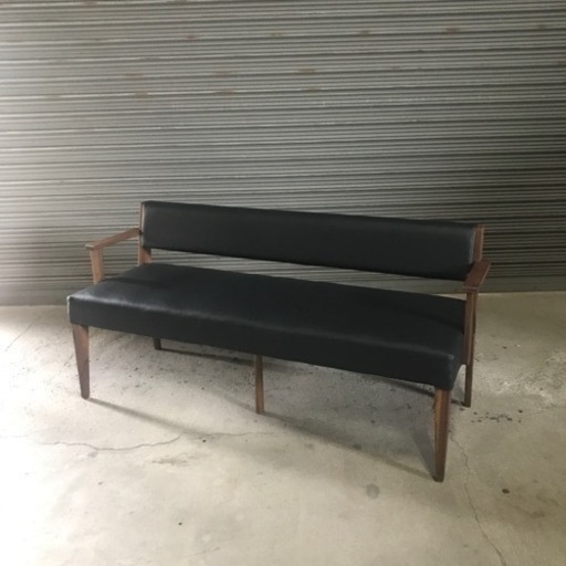 家具　ソファー　2人掛け　ウォールナット　おそらく国産