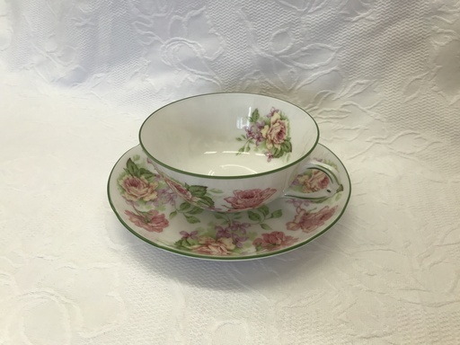 リモージュ磁器/コーヒーカップセット/バラ/2客セット
