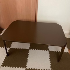 ニトリ　折りたたみテーブル　ブラウン　机