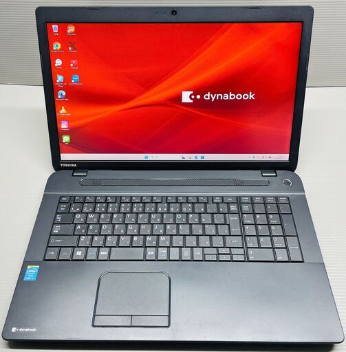 保証1ヶ月、インボイス対応、代引き発送可！大画面１７インチ液晶、Windows11、Core i5、SSD256GB(新品)、メモリ8GB、TOSHIBA製ノートパソコン、CD,DVDドライブ、カメラ、Bluetooth、ACアダプター付属、東芝、dynabook、ダイナブック、ノートPC