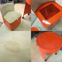 スペースエイジ プラスチック ドレッサー Silvi Fanini Fain S.P.A イタリア製 オレンジ ミッドセンチュリー家具 札幌市 新道東店 スペースエイジ プラスチック ドレッサー Silvi Fanini Fain