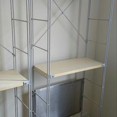 無印スチールユニットシェルフ・奥行25cmタイプ・グレー