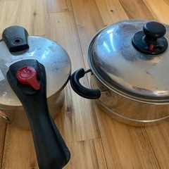 圧力鍋と蒸し鍋(兼用鍋)