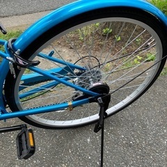 🚲26インチ🚲21テクノロジー 自転車 オートライト ギア 6段変速 シティサイクル 21TECHNOLOGY 💙メタリックブルー🩵NO.1437