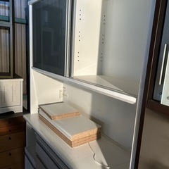 松田家具 ホワイト 食器棚