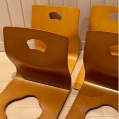 木製曲座椅子