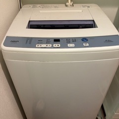 洗濯機　AQUA 6kg 2018年購入
