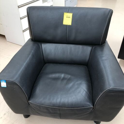 直営店☆1人用ソファ☆wa 818 一人用ソファ ブラック