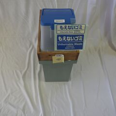 木製　ゴミ箱　⑥プッシュ式ゴミ箱
