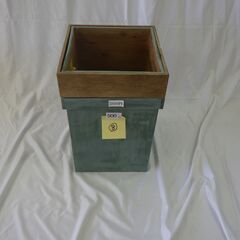 木製　ゴミ箱　アンティーク塗装（シャビー塗装）⑧　ゴミ袋は大