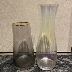 花瓶　二つセット　ガラス　インテリア