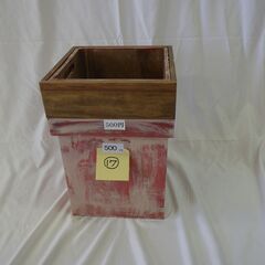 木製　ゴミ箱　アンティーク塗装（シャビー塗装）⑰　特小サイズ