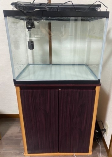 60cmワイド水槽セット　水槽台　LEDライト　上部フィルターなど