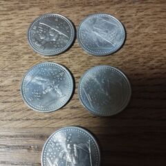 長野冬季オリンピック記念　500円硬貨　5枚