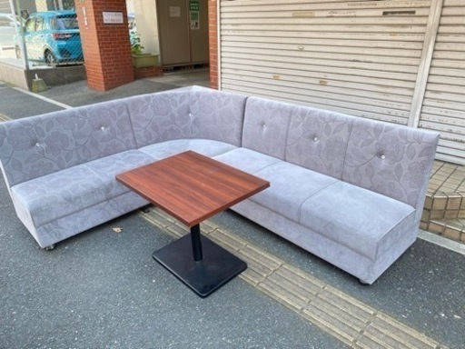 配送可　家具 ソファ 5-6人掛けソファテーブルセット