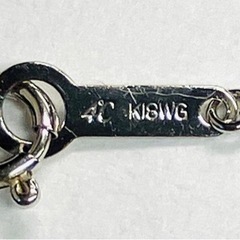 4℃　K18WG　ホワイトゴールド　ハートダイヤ　ネックレス　ハート型ケース、箱付き