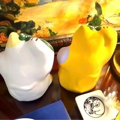 黄金 鯛猫 2匹  湯布院 輪葉葉工房 希少！当選品 箸置きおまけ付き