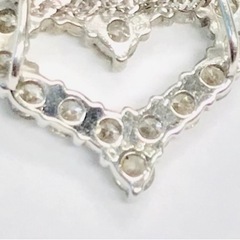 78,000円 K18/PT900　ハートモチーフ　ダイヤモンド　ネックレス　D0.52ct