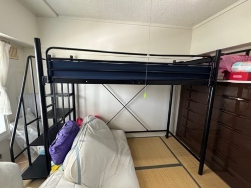ロフトベッド　マットレス付き