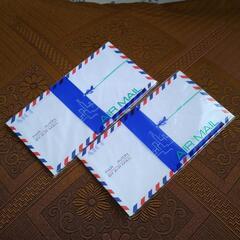 エアメール封筒　20枚　洋形6号　9.8×19センチ　国産品