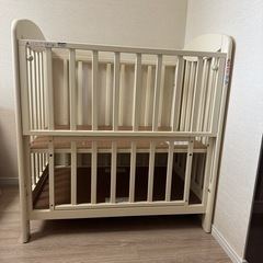 美品☆KATOJI ミニベビーベッド プチバニラ 3段調整可能 収納付き