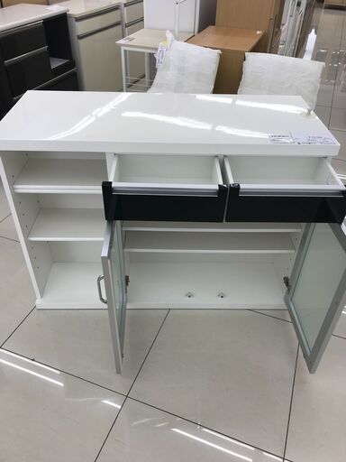 ☆ジモティ割あり☆ NITORI カウンターテーブル ホワイト H87×D55×W121