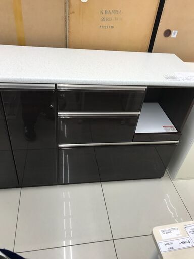 ★ジモティ割あり★ NITORI レンジ台 ダークブラウン H91×D45×W140.5 クリーニング済み HJ3099