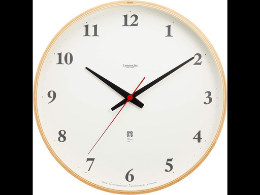 レムノス Plywood clock プライウッド クロック 電波時計
