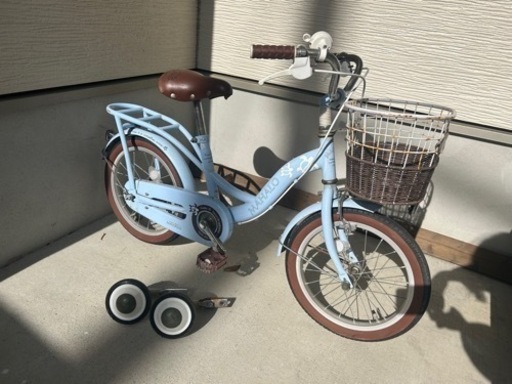 子供用自転車 幼児用自転車16インチ水色 補助輪