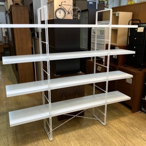 廃盤品IKEA ENETRI シェルフ white×white イケア 収納 NO.926
