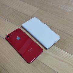 iphone8　レッド　64g 本体 美品　カバー付