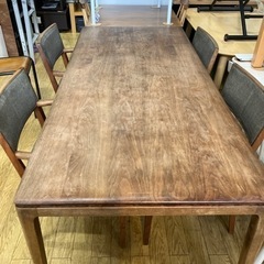 6/23値下げしました！🌕Moon🌕Time &Style ダイニング5点セット タイムアンドスタイル ダイニングテーブル チェア4脚 ウォールナット🪵無垢材🌳モダンデザイン NO.828 