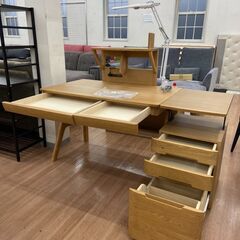 学習机 机 デスク 浜本工芸 総額303,600円 幅110cm 袖机付き ライト付き💳自社配送時🌟代引き可💳※現金、クレジット、スマホ決済対応※