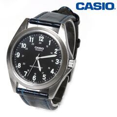 腕時計 CASIO MTP-1139 QUARTZ 黒文字盤 文...